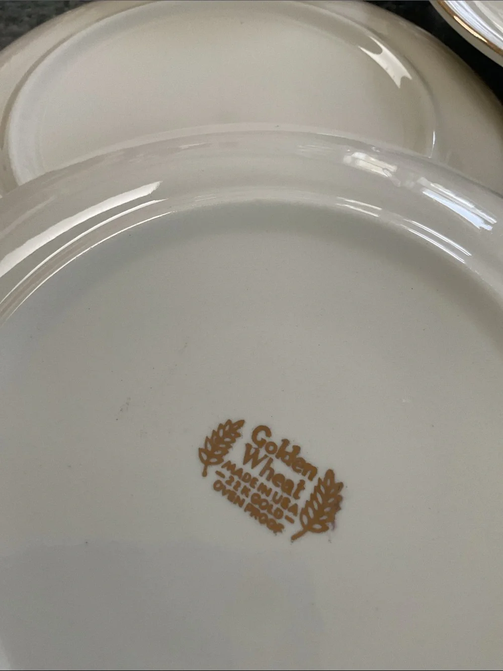 Golden Wheat 10 dessert plates. Vintage Homer Laughlin